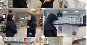 بازدید مدیر پرستاری دانشگاه از بخش های دیالیز ، ICU OH ، آنژیو گرافی ،شیمی درمانی بیمارستان امام حسین(ع)