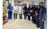 بازدید معاون درمان دانشگاه از بخش شیمی درمانی بیمارستان امام حسین(ع)