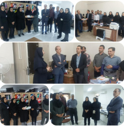 دیدار و تبریک معاون درمان دانشگاه از همکاران واحد مدارک پزشکی بیمارستان امام حسین (ع) و بهار به مناسبت روز جهانی اسناد و مدارک پزشکی مورخ ۱۴۰۴/۲/۲۰