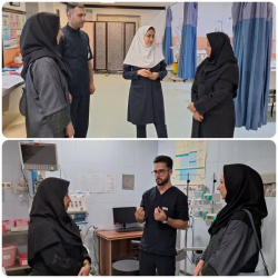 بازدید شبانه معاون درمان و رییس اداره پرستاری دانشگاه از بیمارستان بهار