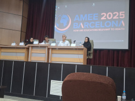 سخنرانی مدیر EDO دانشکده سرکار خانم منصوره خیری در همایش بین المللی آموزش پزشکی AMEE ۲۰۲۵