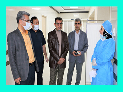 حضور رییس دانشگاه علوم پزشکی شاهرود در بخش های مختلف بیمارستان امام حسین (ع)