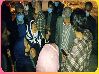 حضور رئیس دانشگاه علوم پزشکی شاهرود در بین اهالی روستای خانهگلی در دهستان فرومد