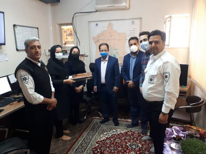 بازدید نوروزی معاون درمان دانشگاه علوم پزشکی شاهرود از مرکز مدیریت حوادث و فوریتهای پزشکی و مرکز دیسپج اورژانس ۱۱۵ دانشگاه