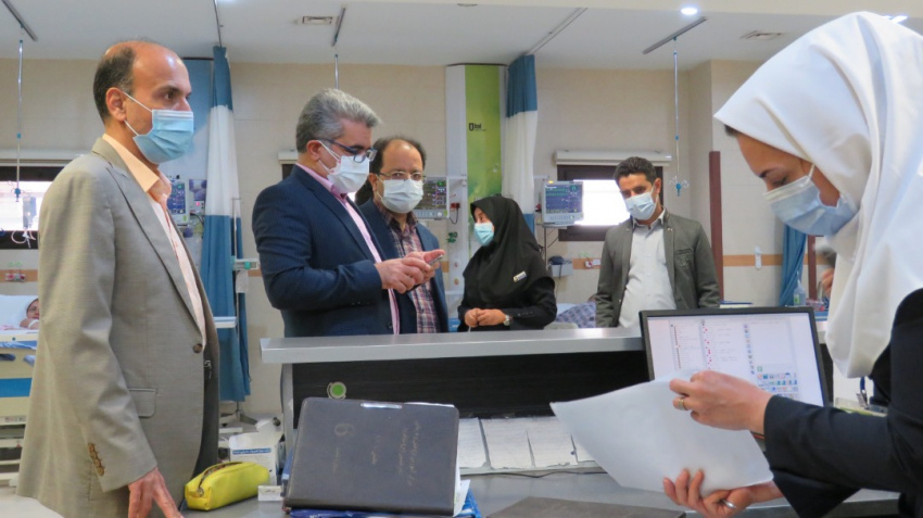 بازدید ۲ ساعته دکتر شیبانی از بخشهای مختلف مرکز فوق تخصصی جراحی قلب و عروق، آنژیوگرافی و آنژیوپلاستی بیمارستان امام حسین(ع)