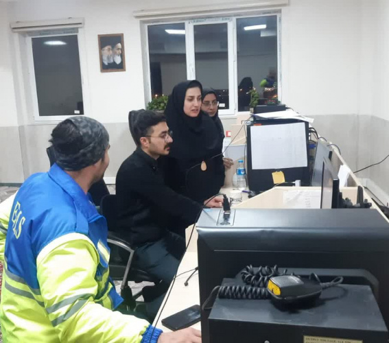 ثبت رکورد تماس در واحد ارتباطات و کنترل عملیات اورژانس ۱۱۵ شاهرود ۱۴۰۱