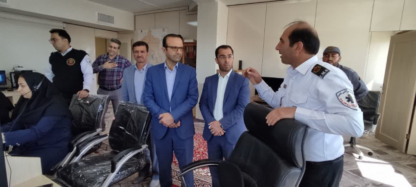 بازدیدمعاون استاندار و فرماندار شهرستان شاهرود از ستاد فرماندهی و کنترل عملیات اورژانس ۱۱۵شاهرود