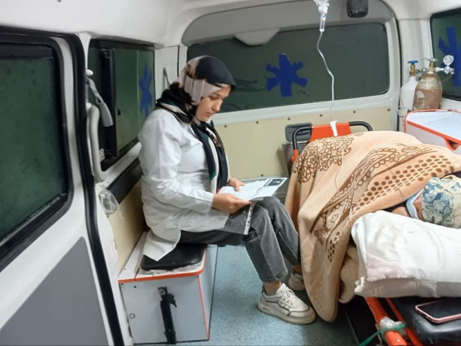 ادامه خدماترسانی در مرکز کالپوش با وجود برف و کولاک