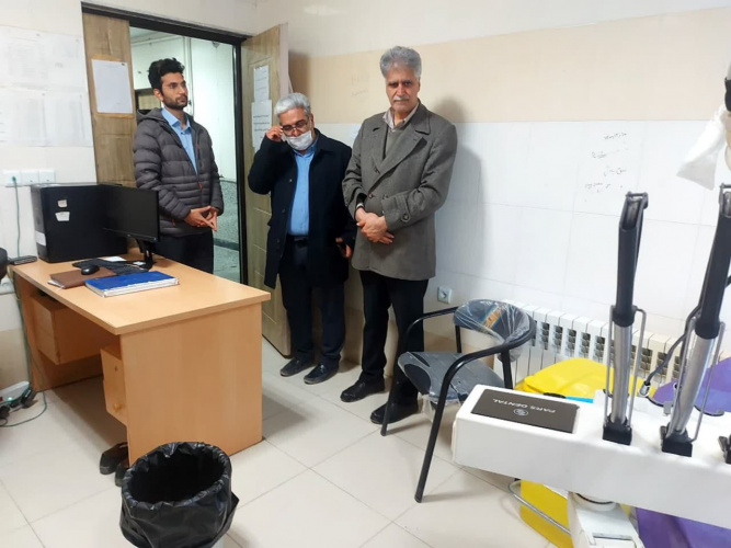 بازدید دکتر امامیان سرپرست دانشگاه از مرکز خدمات جامع سلامت روستایی شبانهروزی حسینآباد کالپوش