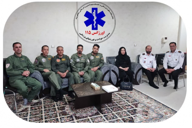 حضور دکتر مهسا عظیمی در پایگاه اورژانس هوایی