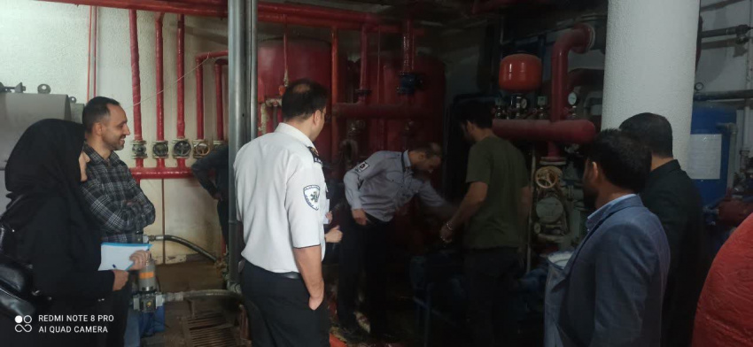 بازدید تیم فنی پدافند غیرعامل دانشگاه از خوابگاههای پسران